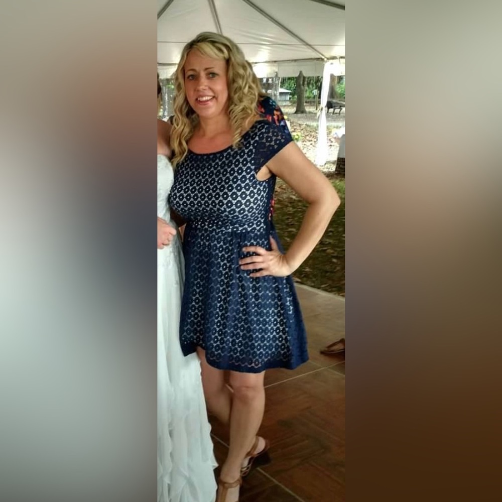 Navy cocktail dress